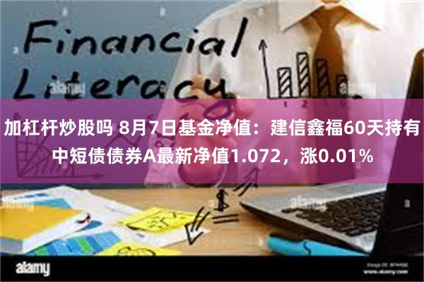 加杠杆炒股吗 8月7日基金净值：建信鑫福60天持有中短债债券A最新净值1.072，涨0.01%