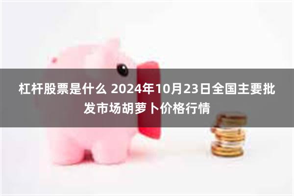 杠杆股票是什么 2024年10月23日全国主要批发市场胡萝卜价格行情