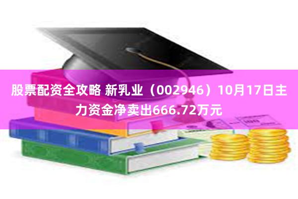 股票配资全攻略 新乳业（002946）10月17日主力资金净卖出666.72万元